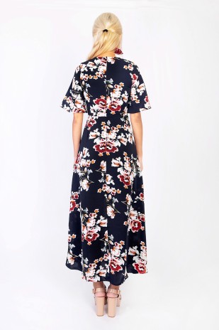 Thistle Floral Maxi in Navy