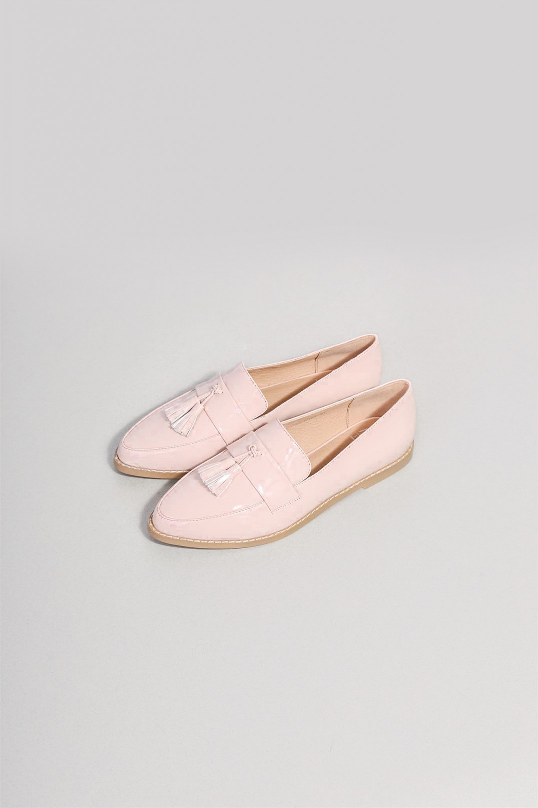 pink tassel loafers