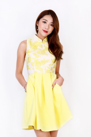 Belle Vanity Cheongsam in Yellow