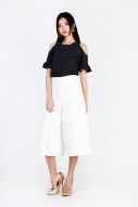 Shaine Eyelet Cutout Top in Black