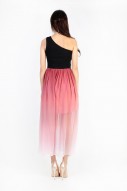 Rietta Ombre Toga Dress in Black-Rose