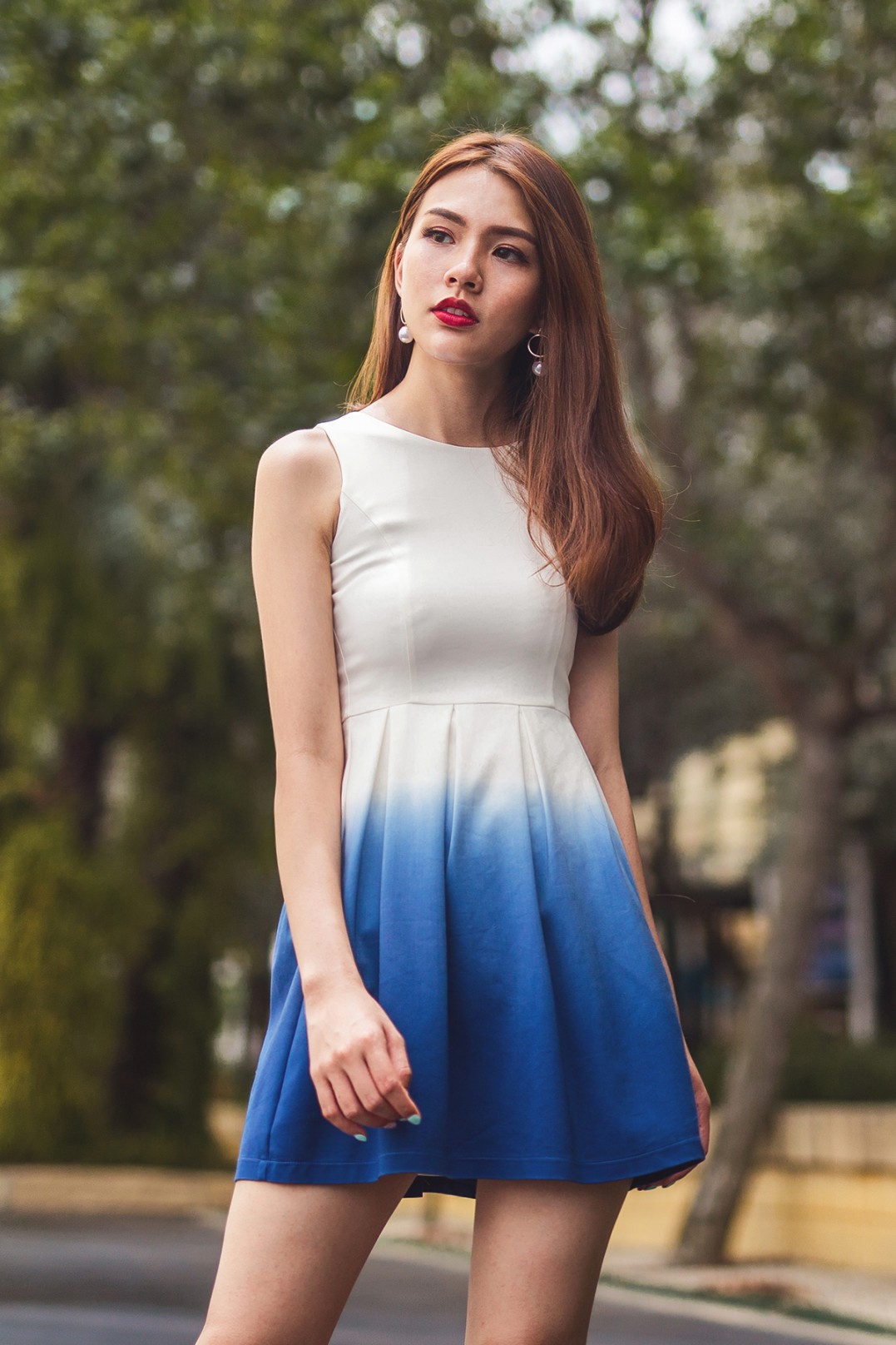 ombre jean dress