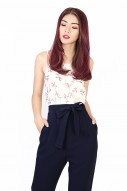 Ray Floral Swing Top in Cream