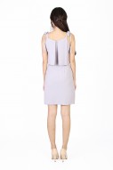 Kennedy Ribbon Dress in Lilac Grey