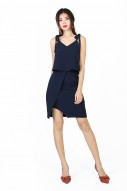 Kennedy Ribbon Dress in Navy