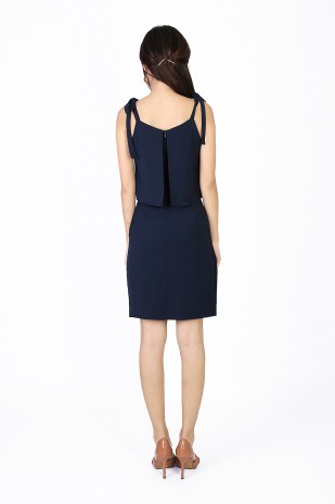 Kennedy Ribbon Dress in Navy