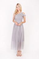 RESTOCK: Keyers Drape Toga Dress in Grey