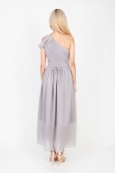 RESTOCK: Keyers Drape Toga Dress in Grey