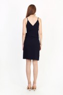 Yulissa Wrap Dress in Navy
