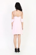 Ariah Ruffles Dress in Blush Pink