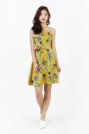 Carroll Pineapple Dress in Yellow