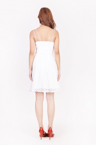 Lainey Crochet Dress in White