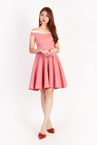 Viana Colourblock Dress in Pink