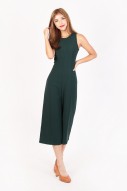 Yuna Midi Jumpsuit in Forest Green