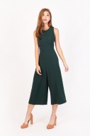 Yuna Midi Jumpsuit in Forest Green