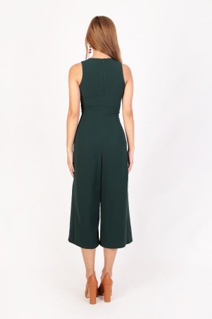 Yuna Midi Jumpsuit in Forest Green