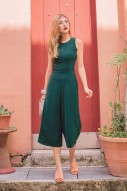 Yuna Midi Jumpsuit in Forest Green