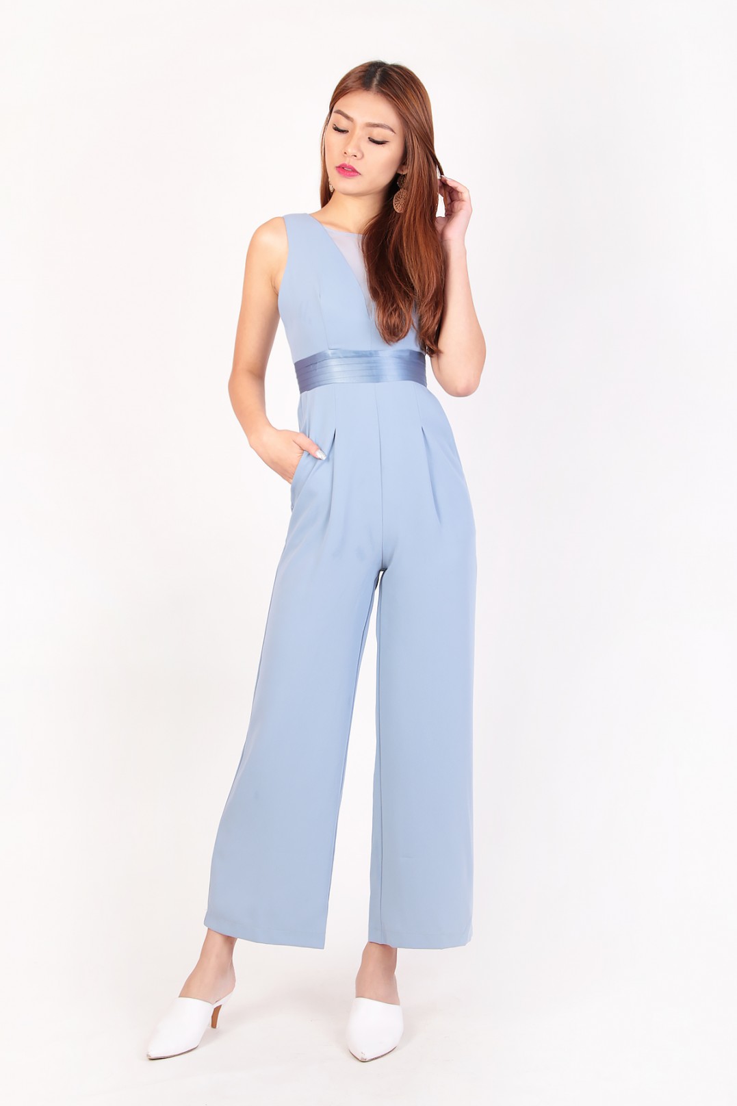 powder blue jumpsuit