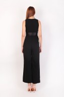 Cayleese Mesh Jumpsuit in Black
