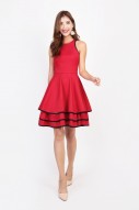 Adlucia Tiered Dress in Red