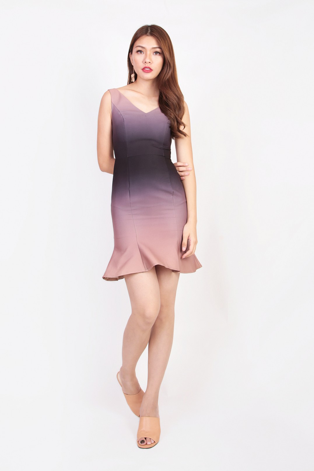 Long Purple Ombre Dress