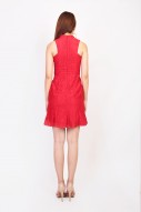 Lillie Lace Cheongsam in Red