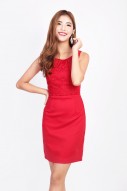 Jophia Lace Dress in Red