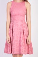 Aiden Floral Cutout Dress in Pink