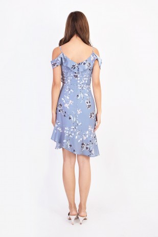 Josie Cold Shoulder Dress in Periwinkle