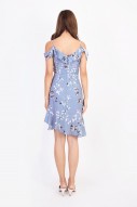 Josie Cold Shoulder Dress in Periwinkle