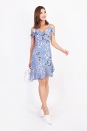 Josie Cold Shoulder Dress in Periwinkle