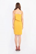 Paige Slit Dress in Mustard