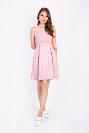 Verlene Printed Dress in Pink