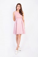 Verlene Printed Dress in Pink