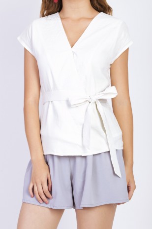 Zelina Wrap Top in White