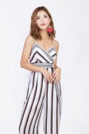 Amilly Stripes Jumpsuit in Pink