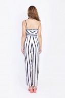 Amilly Stripes Jumpsuit in Blue
