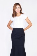 Heddy Pleated Top in White