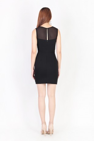 RESTOCK: Krystle Mesh Dress in Black