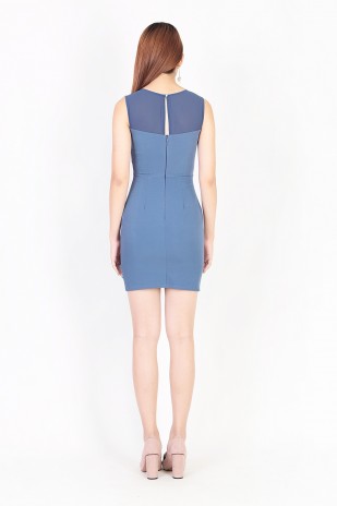 RESTOCK: Krystle Mesh Dress in Blue