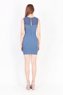 RESTOCK: Krystle Mesh Dress in Blue