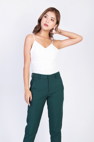 Eden Tapered Pants in Forest Green