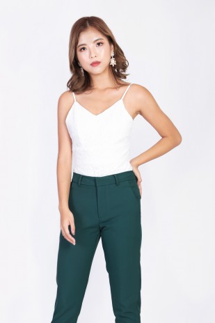 Eden Tapered Pants in Forest Green