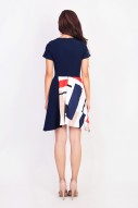 Rynn Printed Dress in Navy