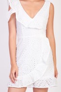 Richelle Eyelet Romper-Dress in White
