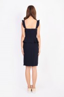 RESTOCK: Loris Peplum Dress in Navy