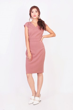 Canice Workdress in Dusty Pink