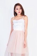 Shelley Tulle Skirt in Nude