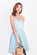 Deanna Lace Dress in Tiffany Mint