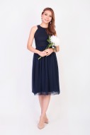 Aries Tulle Dress in Navy